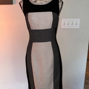 Yoana Baraschi Womens Black White Polka-dot Sheath Dress 2